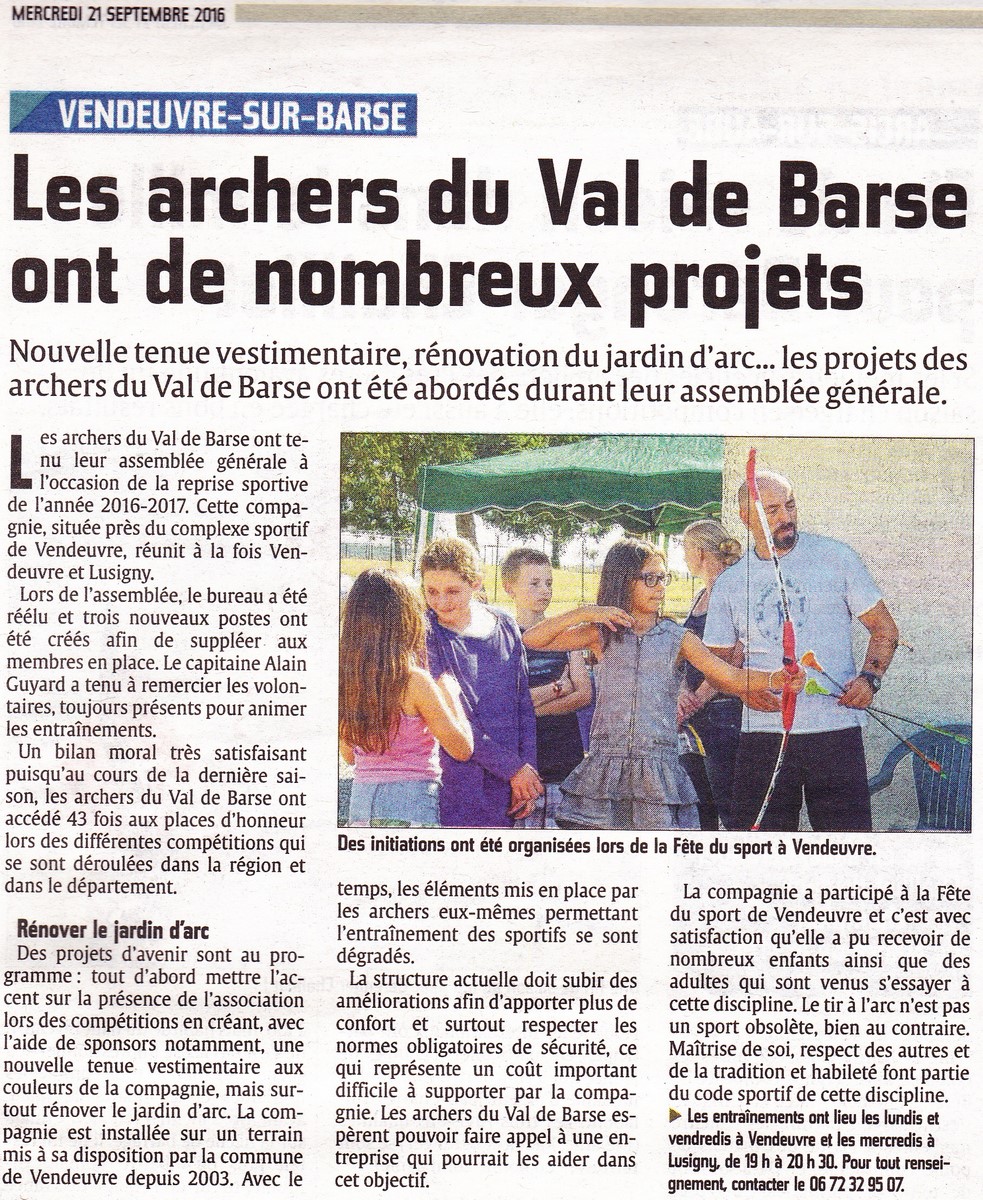 article de presse AG 2016
