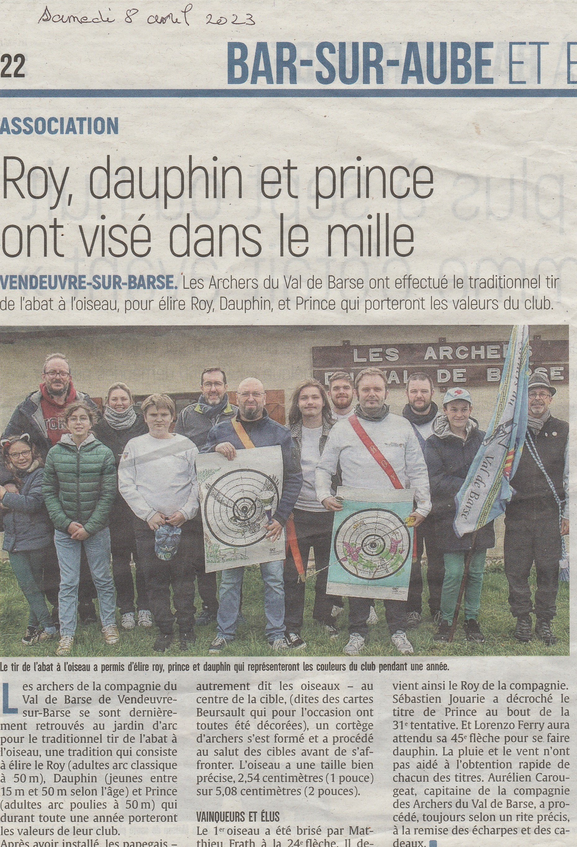 Tir du Roy, Prince et dauphin 2023
